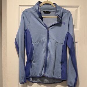 The North Face Women's Two-Tone Light Blue and Royal Blue Full-Zip Jacket